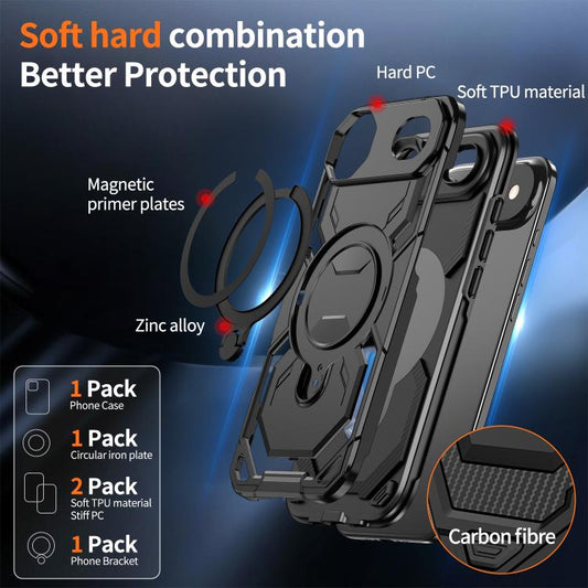 For iPhone Air Cooling MagSafe Holder Phone Case(Black) - iPhone Air Cases by buy2fix | Online Shopping UK | buy2fix