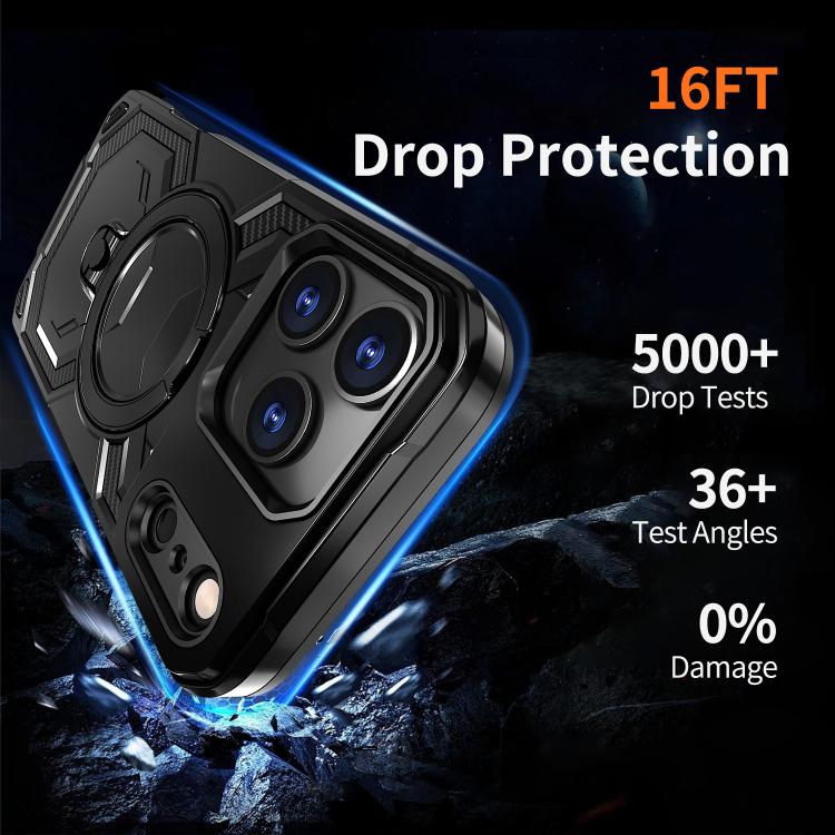 For iPhone 17 Pro Cooling MagSafe Holder Phone Case(Black) - iPhone 17 Pro Cases by buy2fix | Online Shopping UK | buy2fix