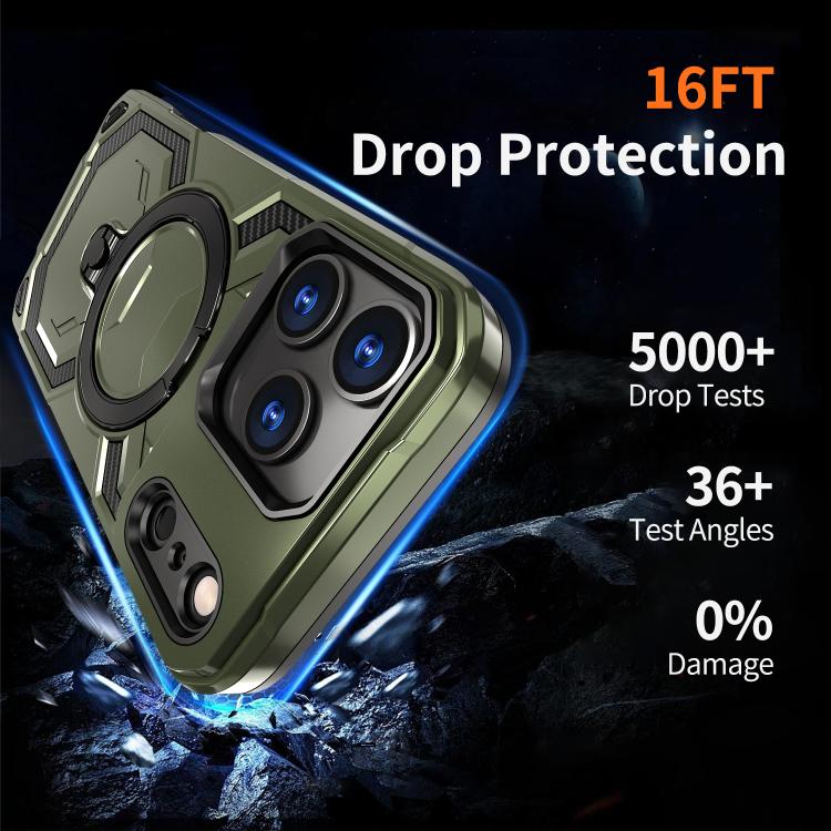 For iPhone 17 Pro Cooling MagSafe Holder Phone Case(Green) - iPhone 17 Pro Cases by buy2fix | Online Shopping UK | buy2fix