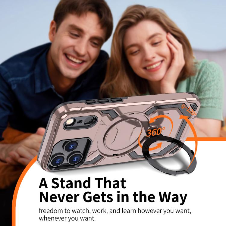 For iPhone 17 Pro Cooling MagSafe Holder Phone Case(Rose Gold) - iPhone 17 Pro Cases by buy2fix | Online Shopping UK | buy2fix