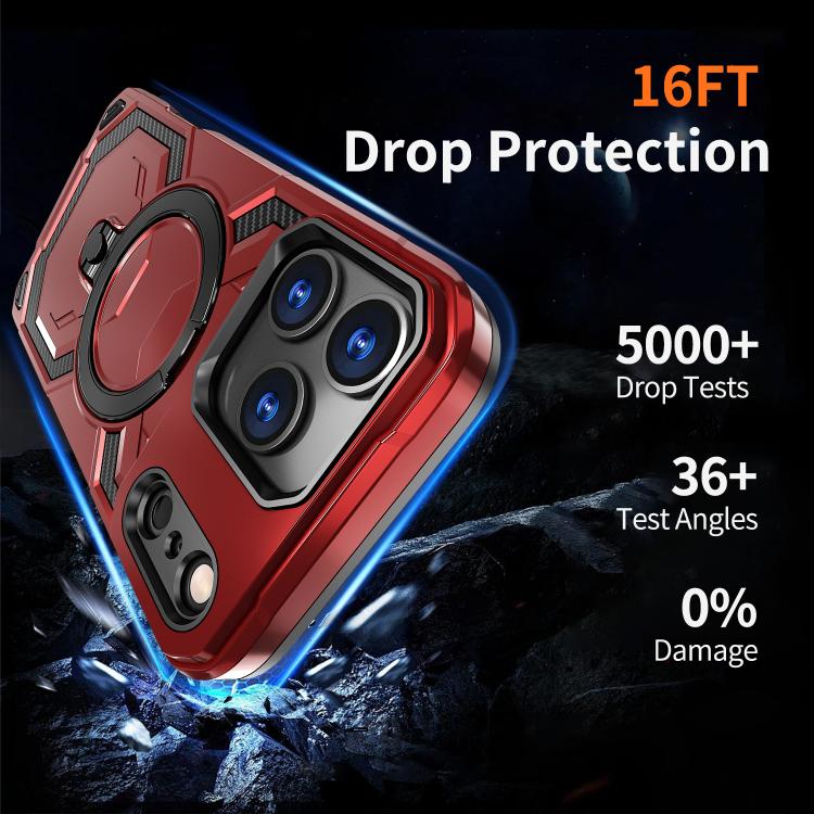 For iPhone 17 Pro Max Cooling MagSafe Holder Phone Case(Red) - iPhone 17 Pro Max Cases by buy2fix | Online Shopping UK | buy2fix