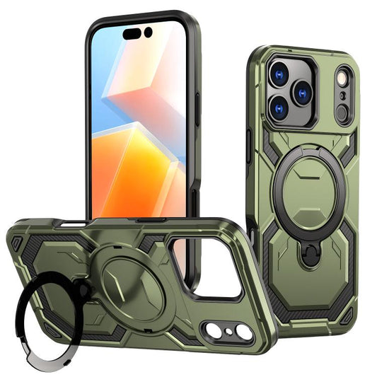 For iPhone 17 Pro Max Cooling MagSafe Holder Phone Case(Green) - iPhone 17 Pro Max Cases by buy2fix | Online Shopping UK | buy2fix