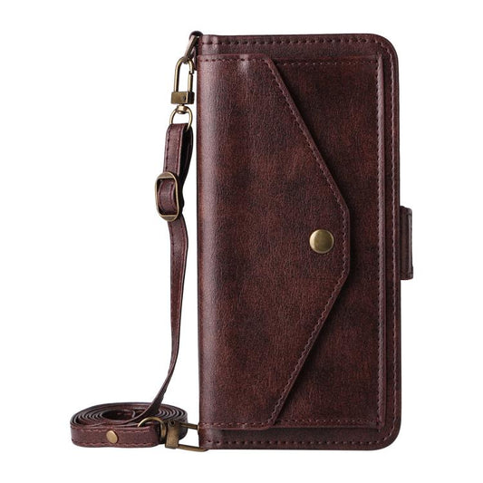 For Google Pixel 10 Pro / 10 / 9 Pro / 9 Multi-card Slots Crossbody Cowhide Leather Phone Case(Brown) - Google Cases by buy2fix | Online Shopping UK | buy2fix