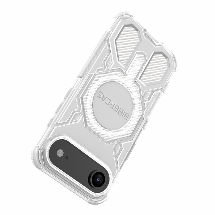 For iPhone 17 Air BIBERCAS Transparent Color Series MagSafe Air Bag Shockproof Phone Case(Pink) - iPhone 17 Air Cases by BIBERCAS | Online Shopping UK | buy2fix