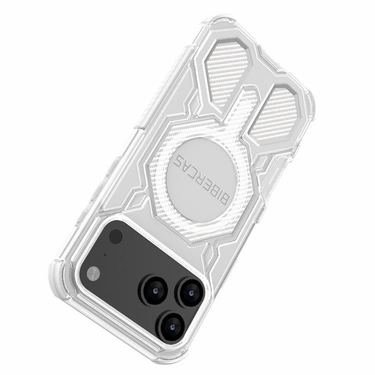 For iPhone 17 Pro Max BIBERCAS Transparent Color Series MagSafe Air Bag Shockproof Phone Case(Blue) - iPhone 17 Pro Max Cases by BIBERCAS | Online Shopping UK | buy2fix