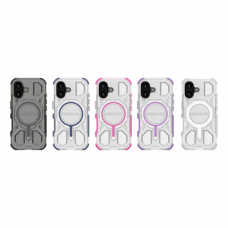 For iPhone 17 BIBERCAS Transparent Color Series MagSafe Air Bag Shockproof Phone Case(White) - iPhone 17 Cases by BIBERCAS | Online Shopping UK | buy2fix