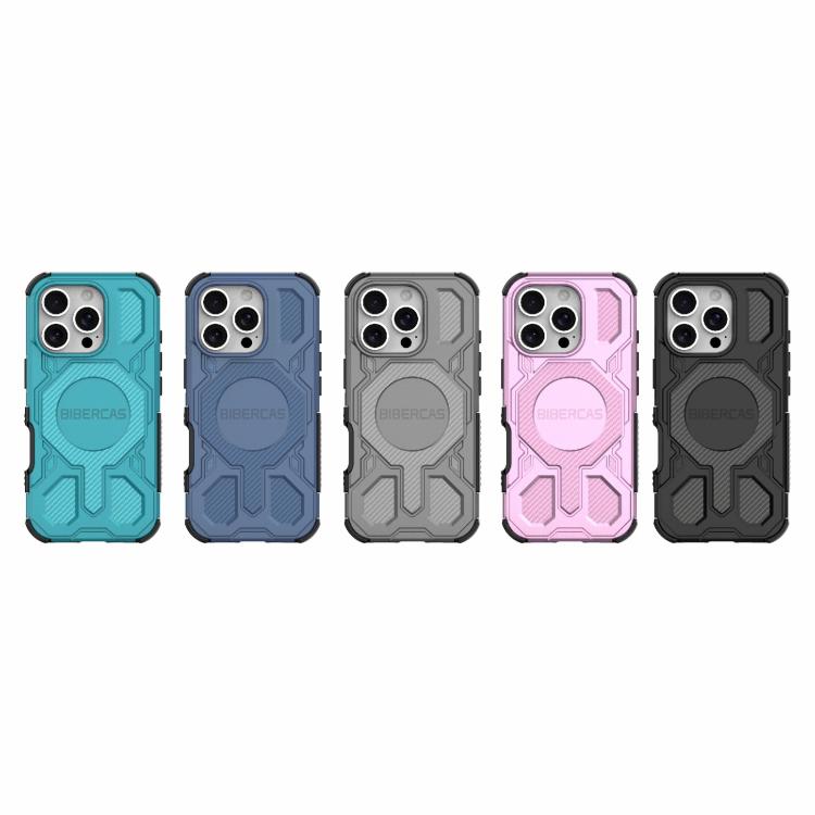 For iPhone 16 Pro BIBERCAS Real Color Series MagSafe Shockproof Phone Case(Gray) - iPhone 16 Pro Cases by BIBERCAS | Online Shopping UK | buy2fix
