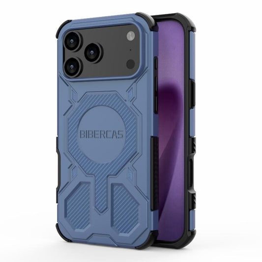 For iPhone 17 Pro Max BIBERCAS Real Color Series MagSafe Shockproof Phone Case(Blue) - iPhone 17 Pro Max Cases by BIBERCAS | Online Shopping UK | buy2fix