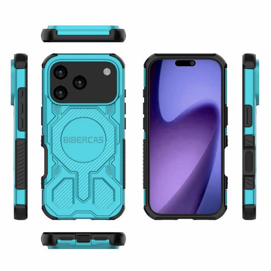 For iPhone 17 Pro BIBERCAS Real Color Series MagSafe Shockproof Phone Case(Green) - iPhone 17 Pro Cases by BIBERCAS | Online Shopping UK | buy2fix