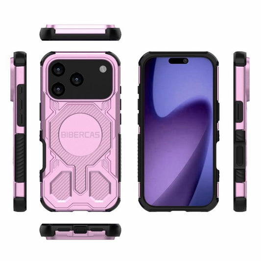 For iPhone 17 Pro BIBERCAS Real Color Series MagSafe Shockproof Phone Case(Pink) - iPhone 17 Pro Cases by BIBERCAS | Online Shopping UK | buy2fix