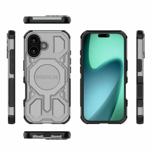 For iPhone 17 BIBERCAS Real Color Series MagSafe Shockproof Phone Case(Gray) - iPhone 17 Cases by BIBERCAS | Online Shopping UK | buy2fix