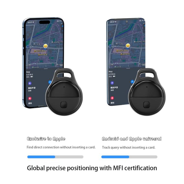 JHX05 iOS Mini GPS Global Smart Location Tracker Anti-lost Device(Black) - Personal Tracker by buy2fix | Online Shopping UK | buy2fix