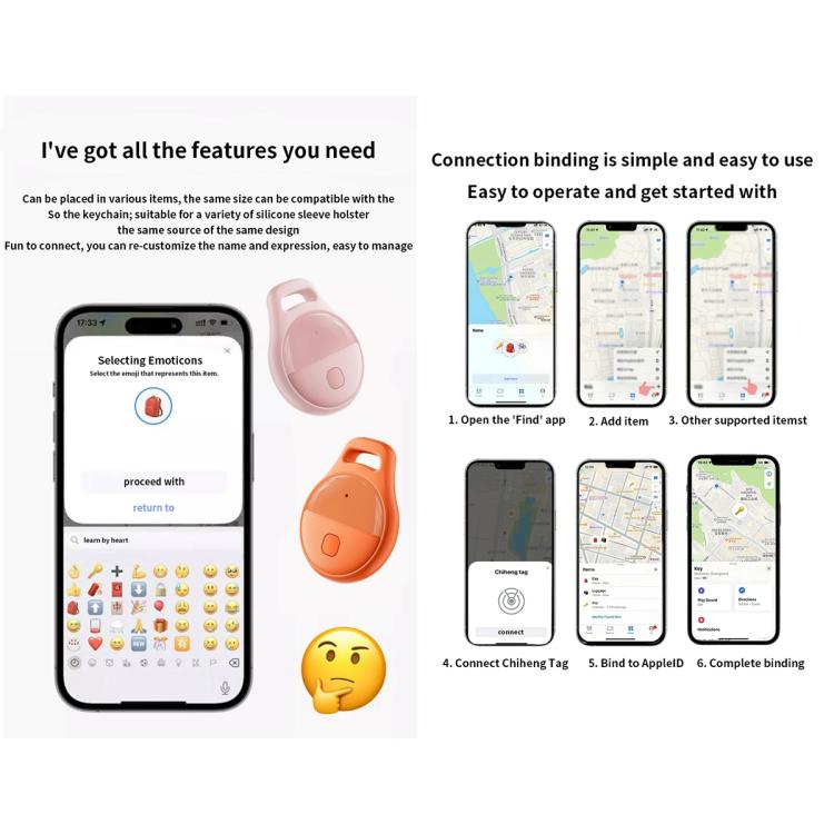 JHX05 iOS Mini GPS Global Smart Location Tracker Anti-lost Device(Pink) - Personal Tracker by buy2fix | Online Shopping UK | buy2fix