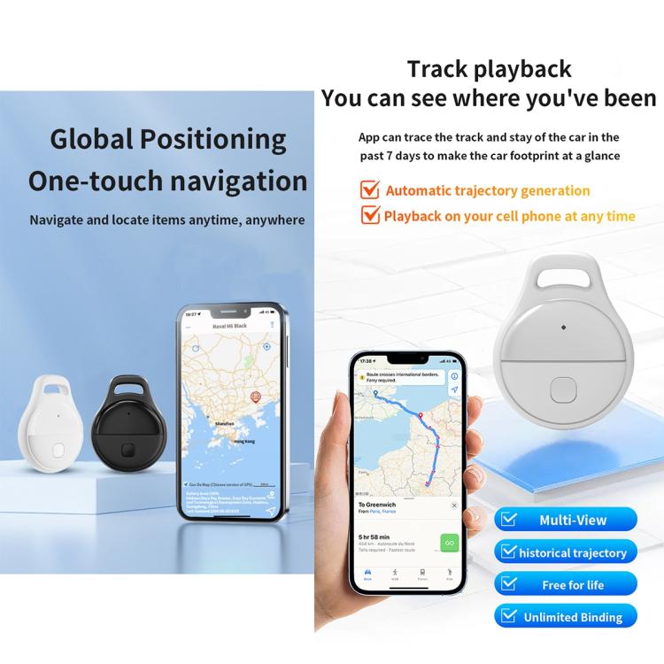 JHX05 iOS & Android Mini GPS Global Smart Location Tracker Anti-lost Device(Pink) - Personal Tracker by buy2fix | Online Shopping UK | buy2fix