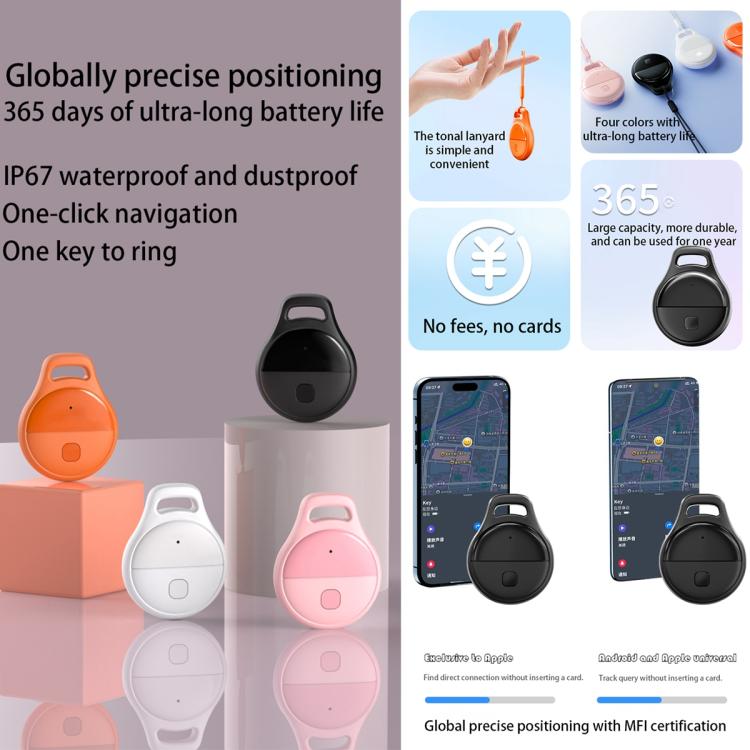 JHX05 iOS & Android Mini GPS Global Smart Location Tracker Anti-lost Device(Pink) - Personal Tracker by buy2fix | Online Shopping UK | buy2fix