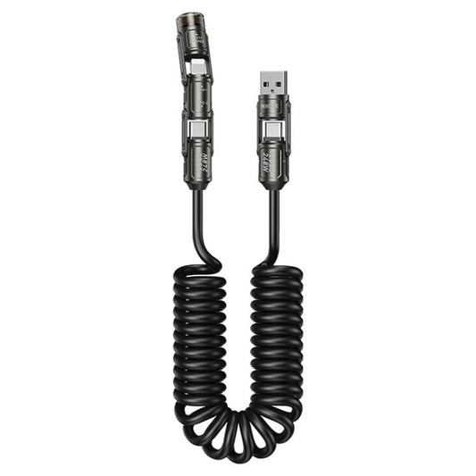 WK WDC-80 240W Car Charging Data Cable with Safety Hammer(Black) - Emergency Hammer by WK | Online Shopping UK | buy2fix