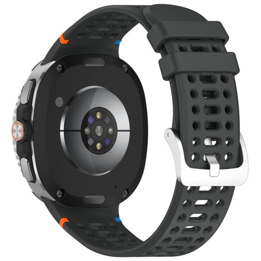 For Samsung Galaxy Watch8 / Watch8 Classic xDfind Alloy Silver Buckle Breathable Hole Silicone Watch Band(Official Space Grey) - Watch Bands by xDfind | Online Shopping UK | buy2fix