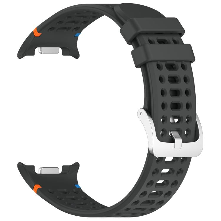 For Samsung Galaxy Watch8 / Watch8 Classic xDfind Alloy Silver Buckle Breathable Hole Silicone Watch Band(Official Space Grey) - Watch Bands by xDfind | Online Shopping UK | buy2fix