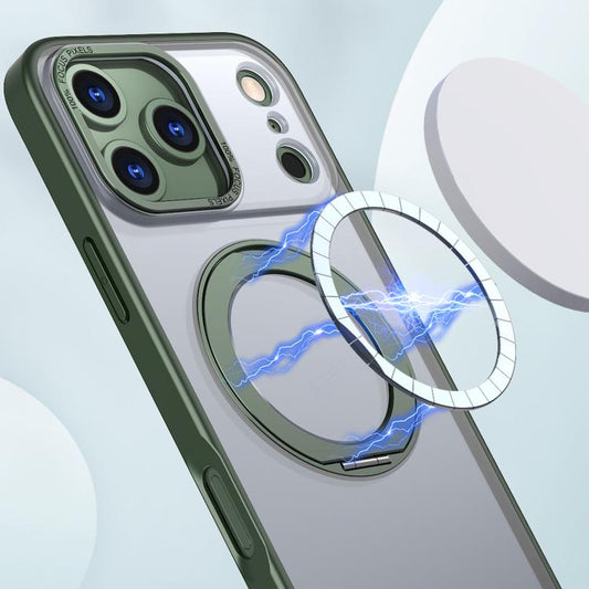 For iPhone 17 Pro Max kalebol MagSafe Metal Ring Holder Phone Case(Green) - iPhone 17 Pro Max Cases by Kalebol | Online Shopping UK | buy2fix