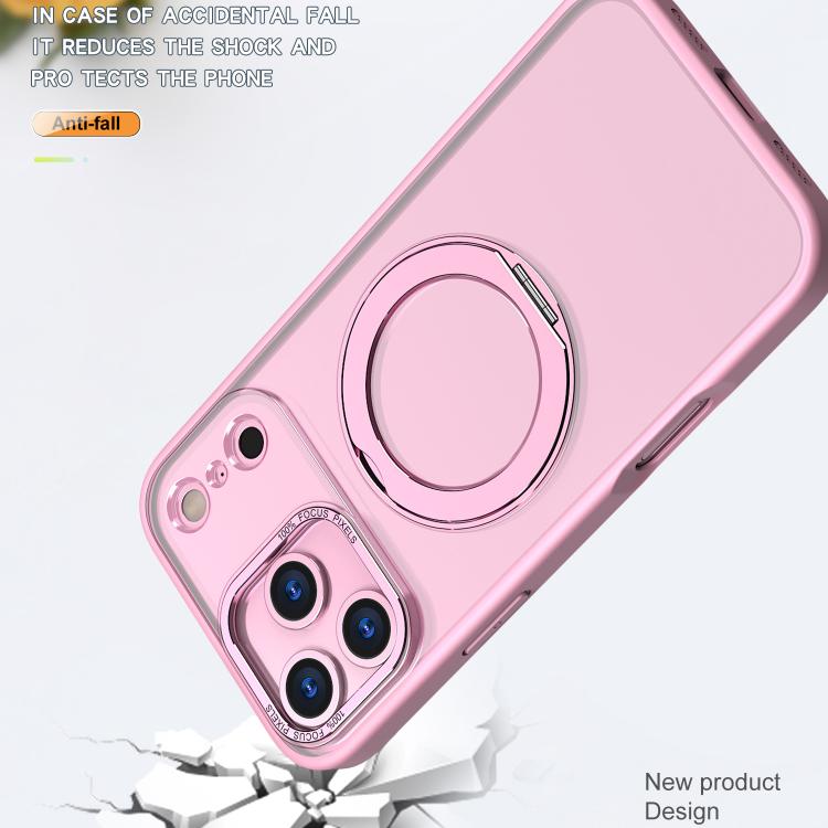 For iPhone 17 Pro Max kalebol MagSafe Metal Ring Holder Phone Case(Pink) - iPhone 17 Pro Max Cases by Kalebol | Online Shopping UK | buy2fix