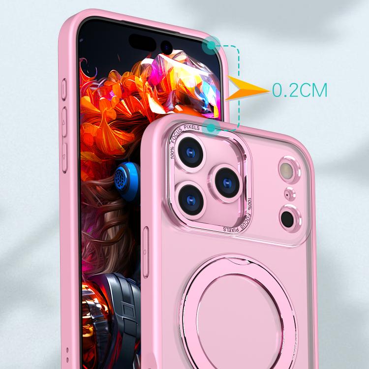 For iPhone 17 Pro Max kalebol MagSafe Metal Ring Holder Phone Case(Pink) - iPhone 17 Pro Max Cases by Kalebol | Online Shopping UK | buy2fix