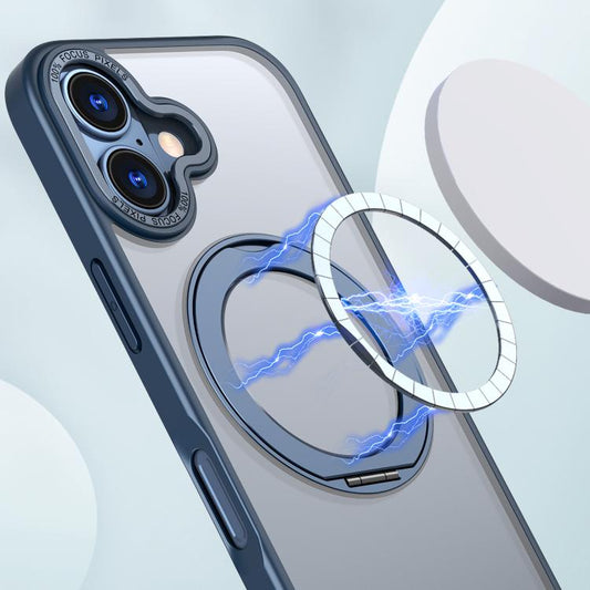 For iPhone 17 kalebol MagSafe Metal Ring Holder Phone Case(Blue) - iPhone 17 Cases by Kalebol | Online Shopping UK | buy2fix