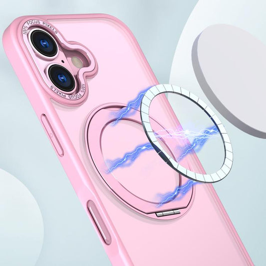 For iPhone 17 kalebol MagSafe Metal Ring Holder Phone Case(Pink) - iPhone 17 Cases by Kalebol | Online Shopping UK | buy2fix