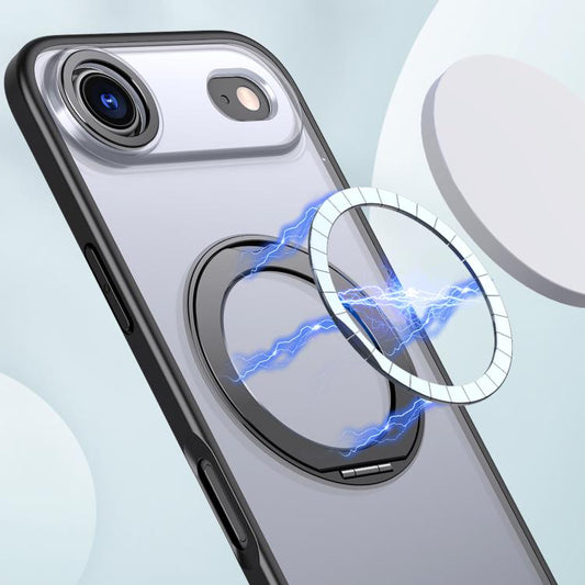 For iPhone Air kalebol MagSafe Metal Ring Holder Phone Case(Black) - iPhone Air Cases by Kalebol | Online Shopping UK | buy2fix