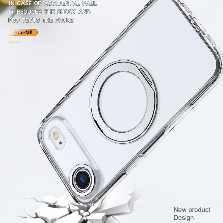 For iPhone Air kalebol MagSafe Metal Ring Holder Phone Case(Transparent) - iPhone Air Cases by Kalebol | Online Shopping UK | buy2fix