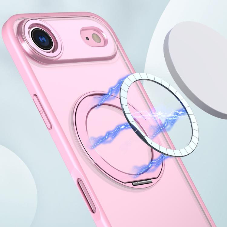 For iPhone Air kalebol MagSafe Metal Ring Holder Phone Case(Pink) - iPhone Air Cases by Kalebol | Online Shopping UK | buy2fix