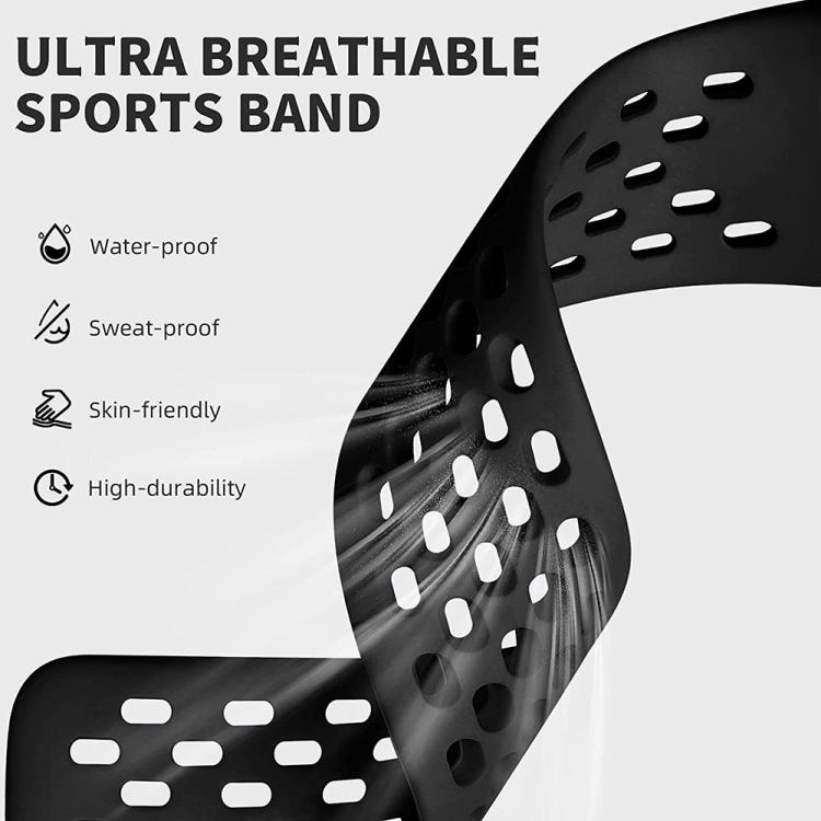 For Fitbit Charge 6 / 5 xDfind Hole Style Breathable Silicone Watch Band(Cyan) - Watch Bands by xDfind | Online Shopping UK | buy2fix