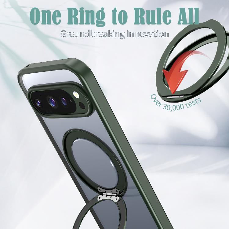 For Google Pixel 10 Pro XL kalebol MagSafe Metal Ring Holder Phone Case(Green) - Google Cases by Kalebol | Online Shopping UK | buy2fix