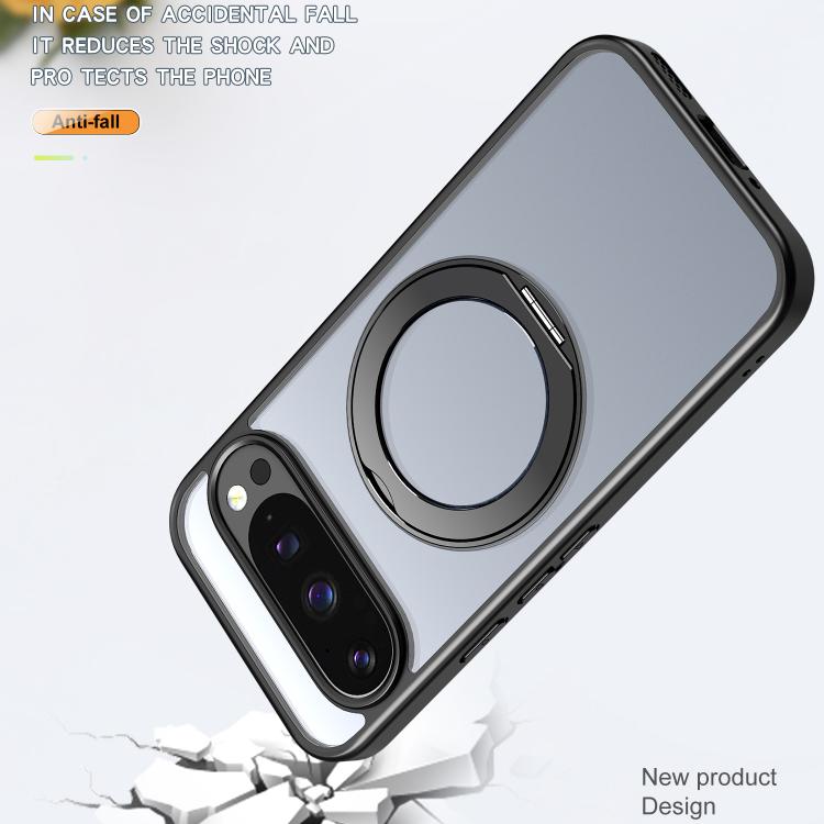 For Google Pixel 10 Pro kalebol MagSafe Metal Ring Holder Phone Case(Black) - Google Cases by Kalebol | Online Shopping UK | buy2fix