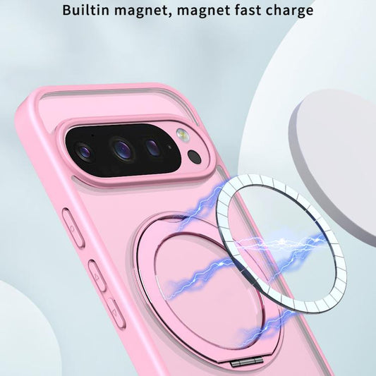 For Google Pixel 10 Pro kalebol MagSafe Metal Ring Holder Phone Case(Pink) - Google Cases by Kalebol | Online Shopping UK | buy2fix