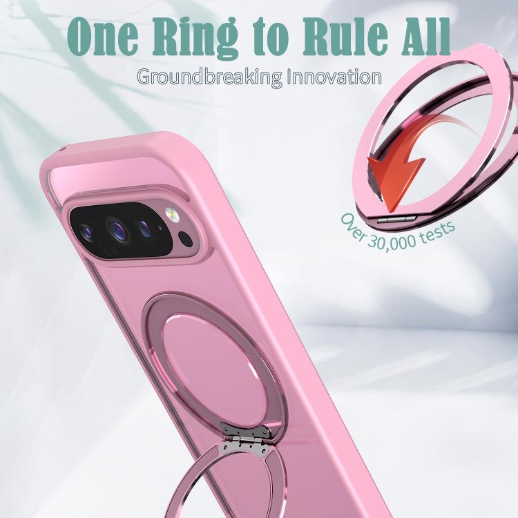For Google Pixel 10 Pro kalebol MagSafe Metal Ring Holder Phone Case(Pink) - Google Cases by Kalebol | Online Shopping UK | buy2fix