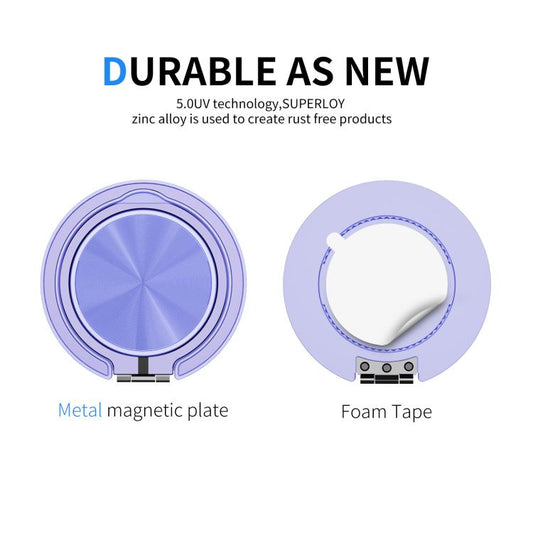360 Degree Rotation Folding Ring MagSafe Magnetic Phone Holder(Purple) - Ring Holder by buy2fix | Online Shopping UK | buy2fix