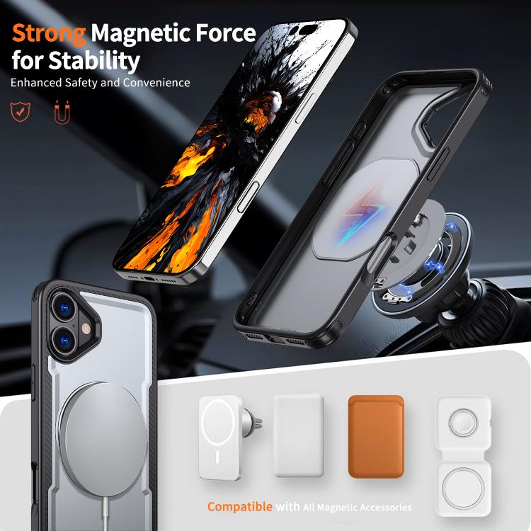 For iPhone 16 Plus kalebol Metal 360 Degree Rotation Holder MagSafe Phone Case(Grey) - iPhone 16 Plus Cases by Kalebol | Online Shopping UK | buy2fix