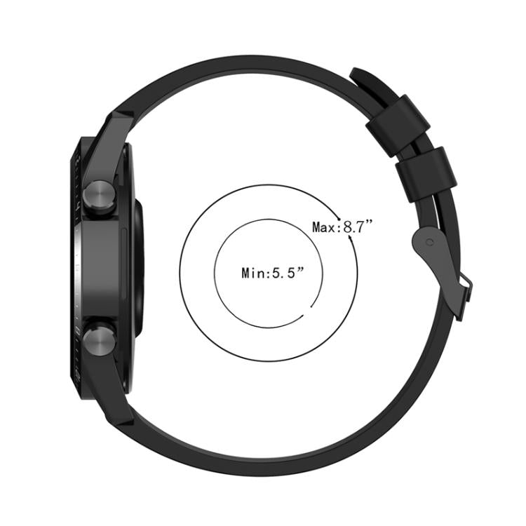 22mm For Huawei Watch GT5 / GT5 Pro xDfind Silicone Black Buckle Watch Band(White) - 22mm Bands by xDfind | Online Shopping UK | buy2fix