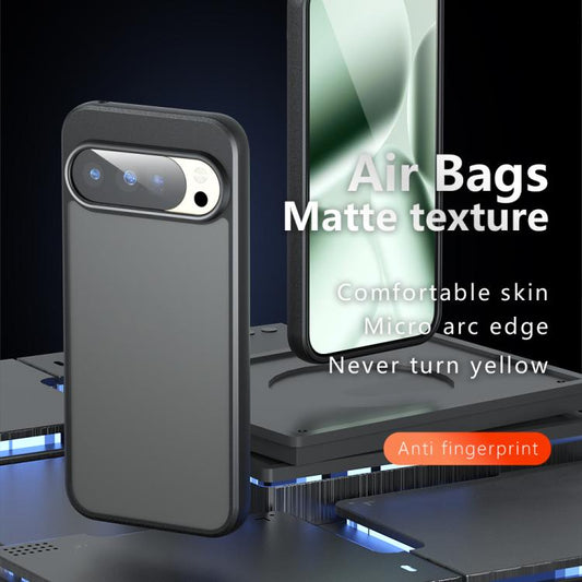 For Google Pixel 10 Pro XL Armor Big Pore PC Hybrid TPU Phone Case(Frosted Black) - Google Cases by buy2fix | Online Shopping UK | buy2fix