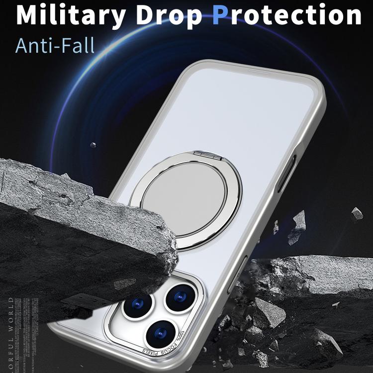For iPhone 17 Pro Max Kalebol 360-degree Rotating MagSafe Magnetic Holder Phone Case(Titanium Grey) - iPhone 17 Pro Max Cases by Kalebol | Online Shopping UK | buy2fix