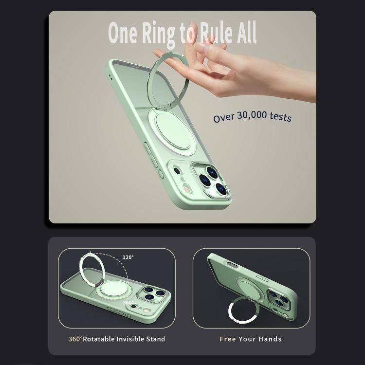 For iPhone 17 Pro Max Kalebol 360-degree Rotating MagSafe Magnetic Holder Phone Case(Avocado Green) - iPhone 17 Pro Max Cases by Kalebol | Online Shopping UK | buy2fix