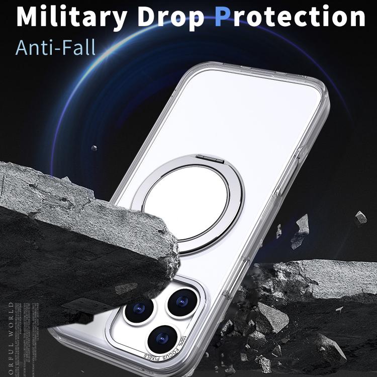 For iPhone 17 Pro Max Kalebol 360-degree Rotating MagSafe Magnetic Holder Phone Case(Transparent) - iPhone 17 Pro Max Cases by Kalebol | Online Shopping UK | buy2fix
