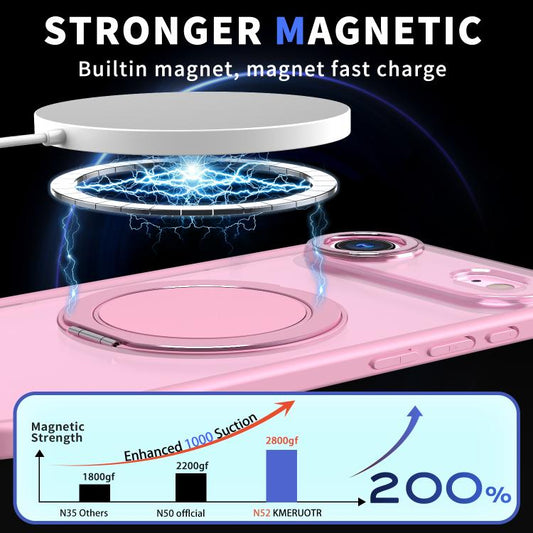 For iPhone 17 Air Kalebol 360-degree Rotating MagSafe Magnetic Holder Phone Case(Pink) - iPhone 17 Air Cases by Kalebol | Online Shopping UK | buy2fix