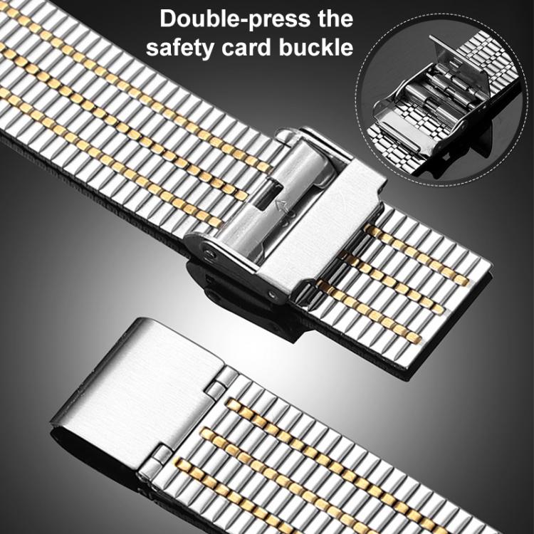 22mm xDfind Seven Beads Buckle Stainless Steel Watch Band(Silver) - 22mm Bands by xDfind | Online Shopping UK | buy2fix