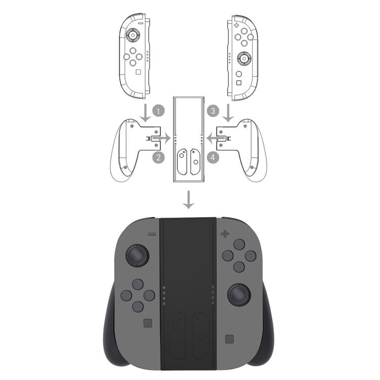 For Nintendo Switch 2 KJH NS2-022 Left & Right Joy-Con Grip Detachable Controller Stand(Black) - Gamepads by buy2fix | Online Shopping UK | buy2fix