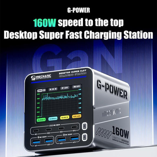 Mechanic G-POWER 160W GaN Desktop Fast Charging Station with 15W Magnetic Fast Charging, Plug:EU Plug - Power Supply by MECHANIC | Online Shopping UK | buy2fix
