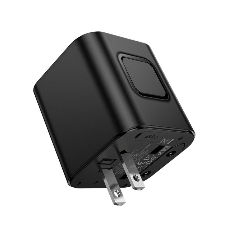 hoco AC29 Global Universal Conversion Plug Travel Adapter Charger(Black) - Plug Adaptor by hoco | Online Shopping UK | buy2fix