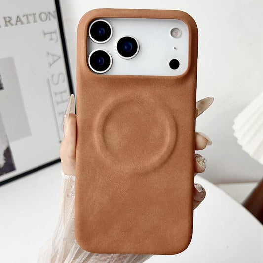 For iPhone 17 Pro Skin Feel Sheepskin MagSafe Magnetic Phone Case(Yellow) - iPhone 17 Pro Cases by buy2fix | Online Shopping UK | buy2fix