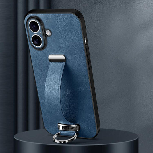 For iPhone 17 SULADA Tide Cool Series PC Hybrid Leather Texture Skin Feel Phone Case(Blue) - iPhone 17 Cases by SULADA | Online Shopping UK | buy2fix