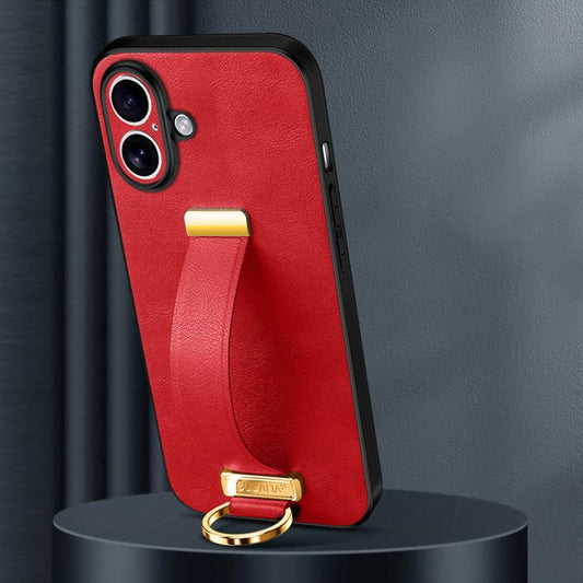 For iPhone 17 SULADA Tide Cool Series PC Hybrid Leather Texture Skin Feel Phone Case(Red) - iPhone 17 Cases by SULADA | Online Shopping UK | buy2fix